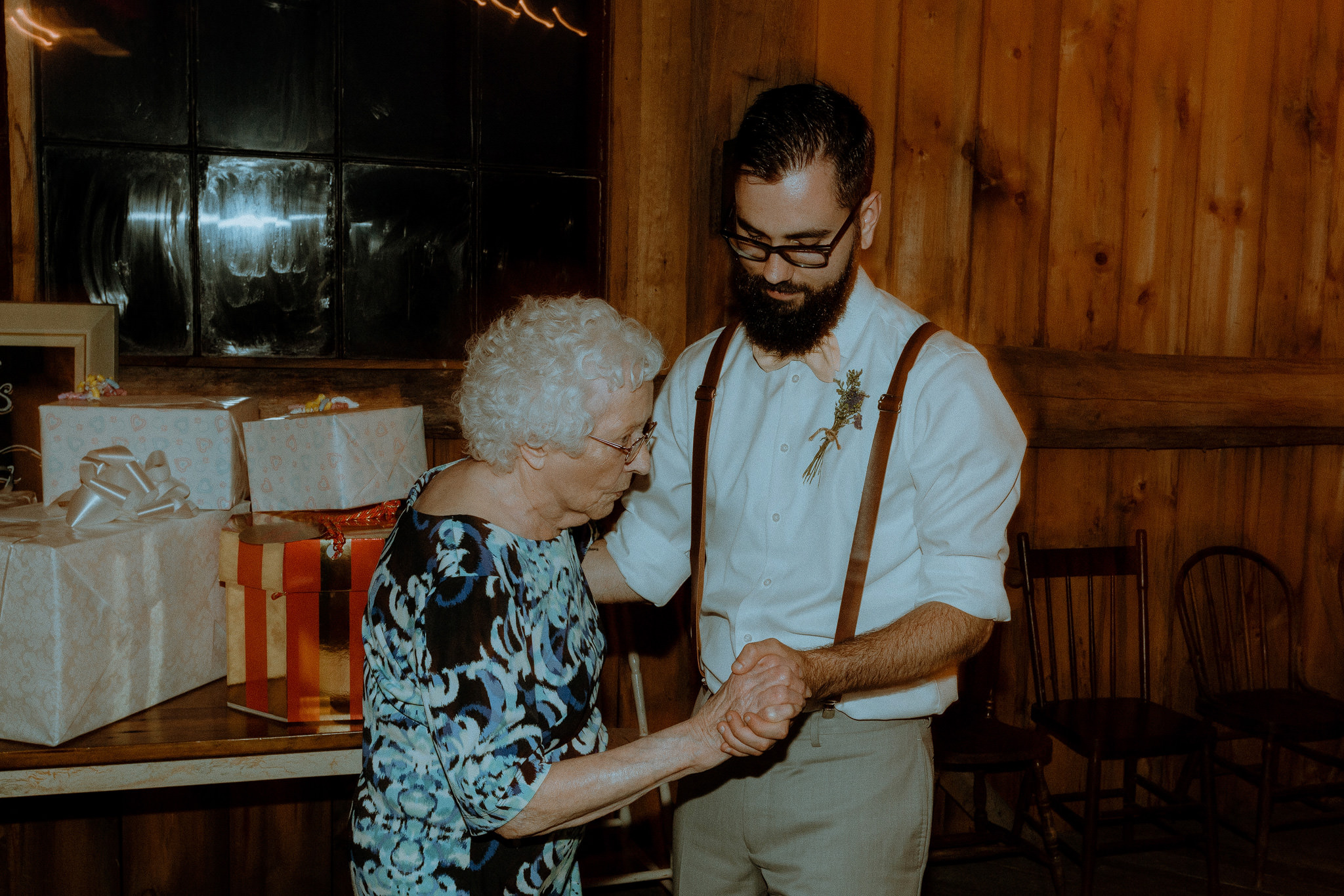 Groom with his Grandma Dancing at Wedding