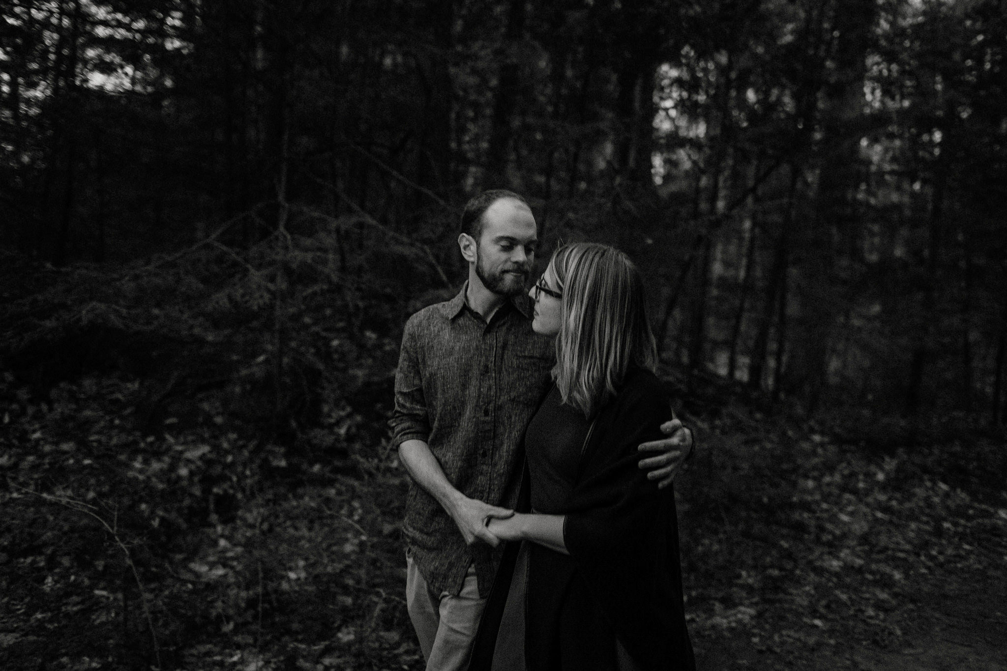 Walking together, in love. Alternative engagement photographer