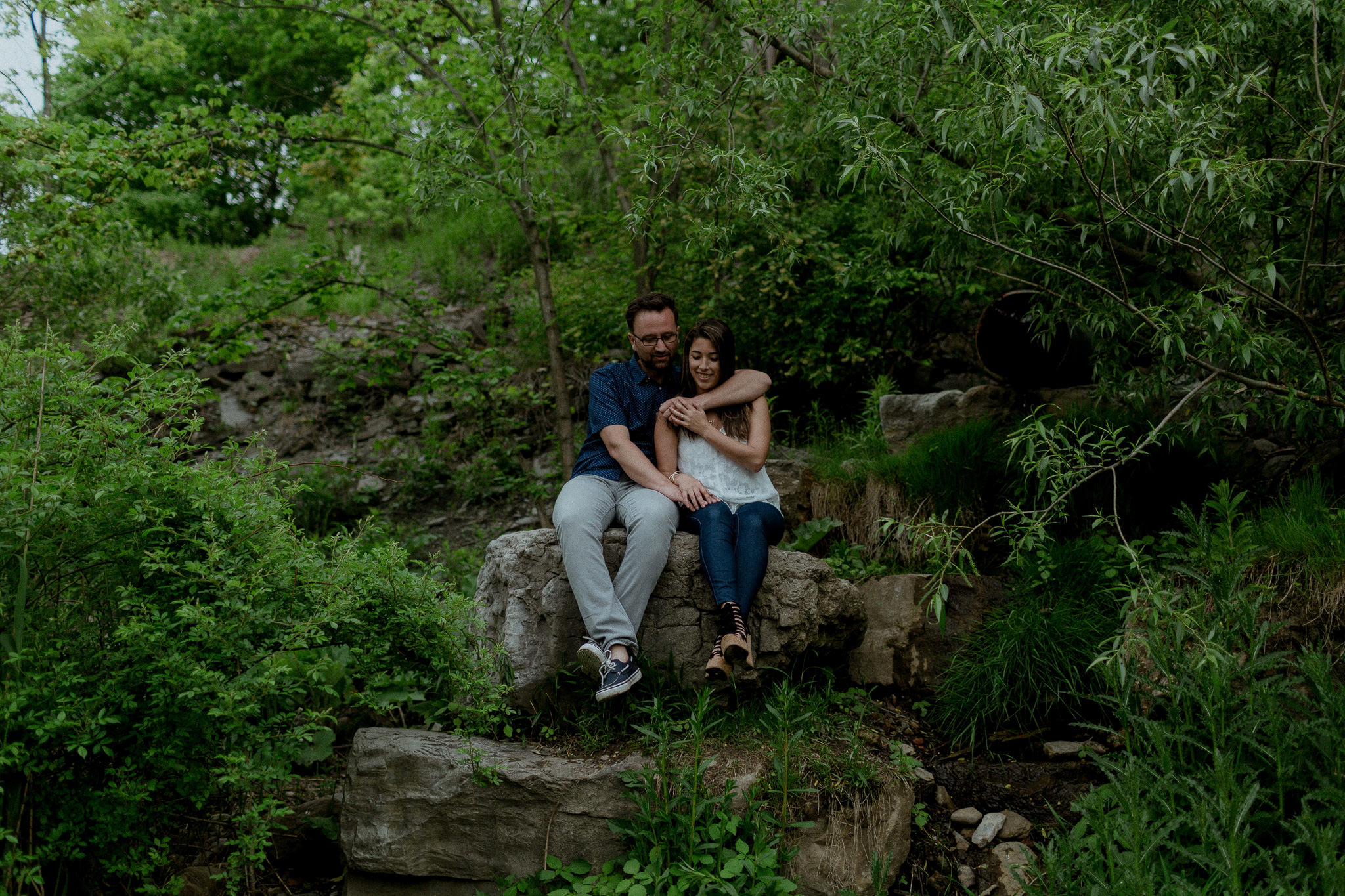 couple relaxing in nature outside Toronto