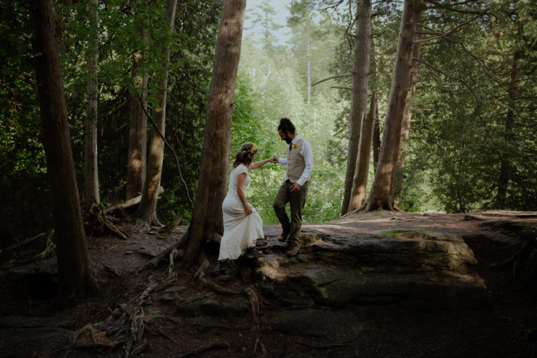 Casual Forest Adventure Wedding